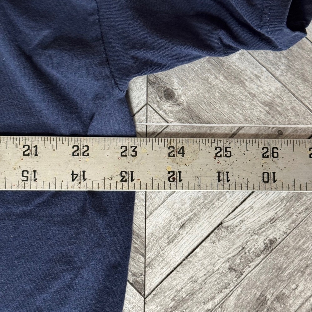 Navy Blue Wolf Graphic Tee Guy I Am Who I Am Distressed Short Sleeve T-Shirt - Picture 5 of 5